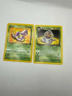 Pokemon Karte TCG Dark Arbok 19+56/82 Team Rocket no Holo Vintage Englisch LP - Image 2