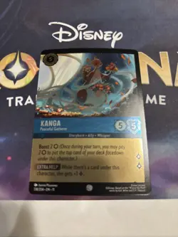 Disney Lorcana Winterspell Kanga - Peaceful Gatherer Misprint Cold Foil 138/204 - Image 1