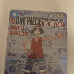 Bandai Namco One Piece CCG Promo US Voyage Monkey D. Luffy Character Card - Image 1
