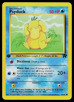 Pokemon Card - Psyduck Team Rocket 65/82 Common 1st Edition - Image 1