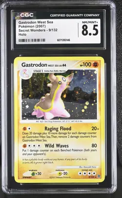 CGC 8.5 Gastrodon West Sea 2007 Secret Wonders 9/132 Holo Pokemon Card - Image 1