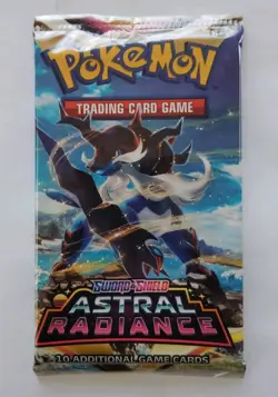 Pokemon Astral Radiance Booster Pack - 1 Pack, 10 Cards, English, Samurott - Image 1