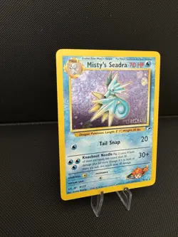 Mistys Seadra Prerelease Promo Pokemon Card Gym Heroes 9/132 NM Condition - Image 2