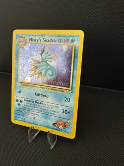 Mistys Seadra Prerelease Promo Pokemon Card Gym Heroes 9/132 NM Condition - Image 3
