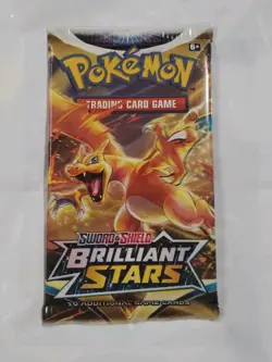 Pokemon Brilliant Stars Booster Pack - 1 Pack, 10 Cards, English, Charizard - Image 1