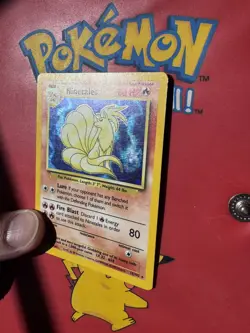 Ninetales Pokemon TCG Base Set Holo Unlimited Rare Card 12/102 WOTC - Image 1