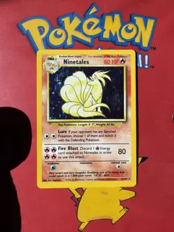 Ninetales Pokemon TCG Base Set Holo Unlimited Rare Card 12/102 WOTC - Image 3