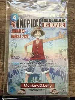 One Piece Monkey D. Luffy US College Basketball Card SGA Promo - Image 4