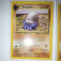 Pokemon TCG Omanyte & Omastar Neo Discovery 2002 Lot 2 Cards Nintendo English - Image 2