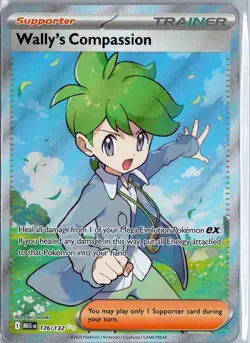 Wally's Compassion 176/132 - MEGA - Trainer - Pokemon Card NM - Image 1