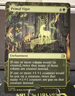 Primal Vigor ENCHANTING TALES Wilds of Eldraine 2023 MTG Magic Rare Borderless - Image 1