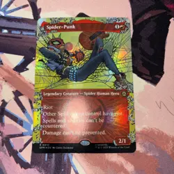 Spider-Punk Borderless Foil - Spiderman - Magic the Gathering MTG - Image 1