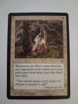 Sacred Ground MP MTG Magic the Gathering Stronghold - Image 1