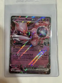 NM Team Rocket's Mewtwo ex 081/182 Double Rare Destined Rivals Pokemon 2025 - Image 1