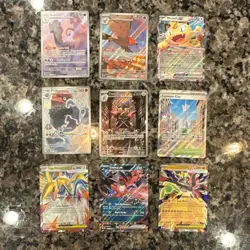 Pokemon Perfect Order 9 Card Full Art Holo Lot Aurorus Talonflame Meowth EX - Image 1