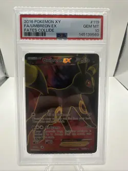Pokemon XY Umbreon EX (Full Art) 119/124 Fates Collide PSA 10 2016 - Image 1