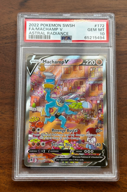 2022 Pokemon Sword & Shield Astral Radiance #172 Fa/Machamp V PSA 10 - Image 1