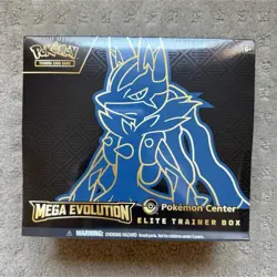 Pokemon TCG Mega Evolution Elite Trainer Box Pokemon Center Lucario Riolu - Image 1