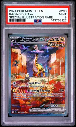 Raging Bolt EX 208/162 Special Illustration Rare Pokemon PSA 9 *127 - Image 1