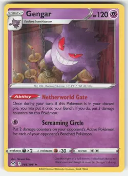 Gengar 066/196 Holo Rare Lost Origin Pokemon NM - Image 1