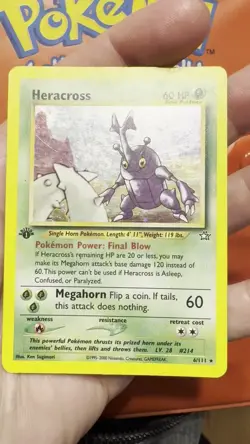 Heracross 6/111 Neo Genesis Holo 1st Edition Pokemon - Image 2