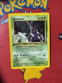 Heracross 6/111 Neo Genesis Holo 1st Edition Pokemon - Image 3