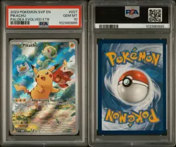 Pokemon TCG 2023 Pikachu Scarlet & Violet Promo 027 Holo PSA 10 English - Image 3