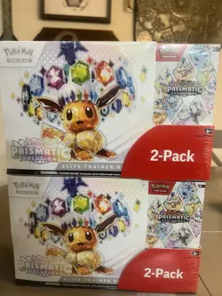 Pokemon TCG Prismatic Evolutions ETB Booster Bundle Costco Sealed - Image 1