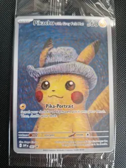 Pokemon x Van Gogh: Pikachu with Grey Felt Hat SVP 085 Promo Card - Sealed - Image 1