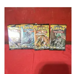 Pokemon Sun & Moon Booster Packs Lot of 4 Nintendo TCG English Sealed - Image 1