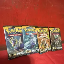 Pokemon Sun & Moon Booster Packs Lot of 4 Nintendo TCG English Sealed - Image 2