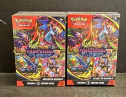 LOT of 2 Pokemon Phantasmal Flames Booster Bundle Boxes Sealed 181586 - Image 1