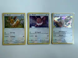 Pokemon TCG - Eevee SWSH095 SWSH118 SWSH127 Lot of 3 - Image 1