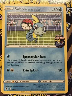 Sobble On The Ball 005/005 U.K. EXCLUSIVE Futsal Promo Pokemon Card NM US SELLER - Image 1