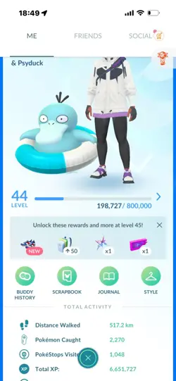 Pokemon Go (Stage 44) Shiny Psyduck Costume ( 124 shinys) ( Reduced ) - Image 1