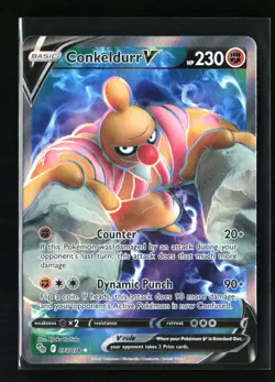 Conkeldurr V (Full Art) Holo Ultra Rare Pokemon GO 073/078 NM - Image 1