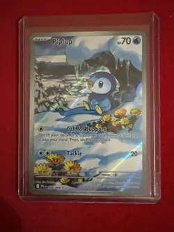 Pokemon TCG - Piplup 98/94 - Phantasmal Flames Illustration Rare - NM - Image 1