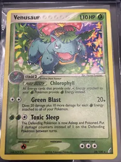 Venusaur 28/100 Rare Crystal Guardians Pokemon Card - Image 1