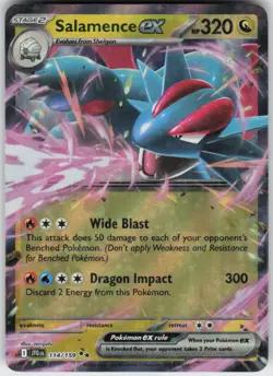 Salamence ex 114/159 Double Rare Journey Together Pokemon Near Mint - Image 1
