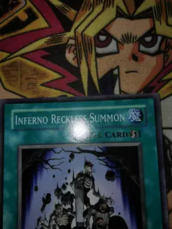 Inferno Reckless Summon dp2-en025 Unltd Ed (NM/VLP) Super Rare Yu-Gi-Oh! - Image 2