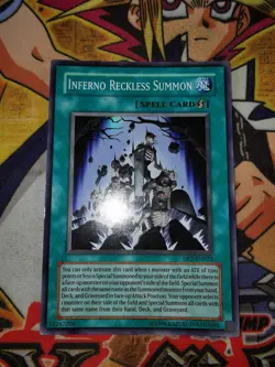 Inferno Reckless Summon dp2-en025 Unltd Ed (NM/VLP) Super Rare Yu-Gi-Oh! - Image 4