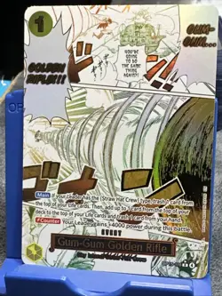 One Piece CCG Gum-Gum Golden Rifle Event Holo OP01-117 Straw Hat Crew -NM/M Cond - Image 2