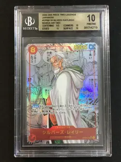 MANGA ALT ART SILVERS RAYLEIGH One Piece OP08 Two Legends Japanese #118 BGS 10 - Image 1