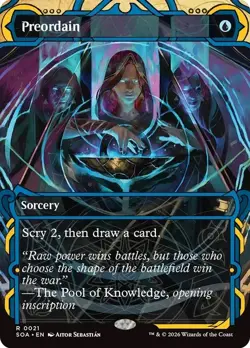 Preordain Borderless Secrets of Strixhaven NM MTG - Image 1