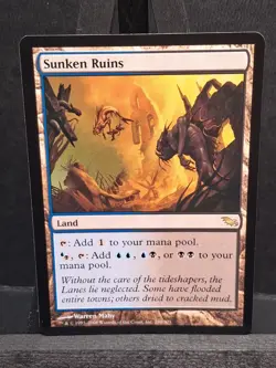 Sunken Ruins Shadowmoor MTG Magic Rare LP Lightly Played Dual Land Commander - Image 1