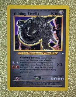 2002 Pokemon Neo Destiny Shining Steelix Holo 112/105 Ultra Rare Vintage - Image 1