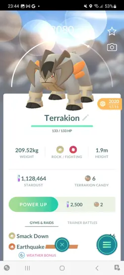 Pokemon Go Legendary Terrakion ( Normal ) - Image 1