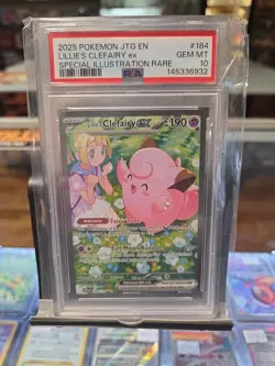 Lillie’s Clefairy ex 184/159 PSA 10 Gem Mint SV09 Journey Together SIR Pokemon - Image 1