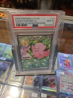Lillie’s Clefairy ex 184/159 PSA 10 Gem Mint SV09 Journey Together SIR Pokemon - Image 3