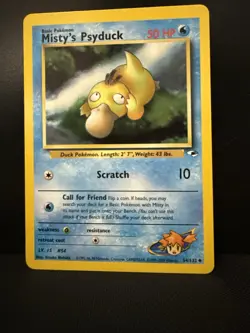 Misty's Psyduck - 54/132 - Gym Heroes 2000 WOTC - Uncommon - NM - Pokemon TCG - Image 1